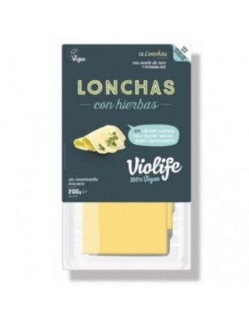 LONCHAS VEGANAS SABOR QUESO CON HIERBAS 200 GR VIOLIFE
