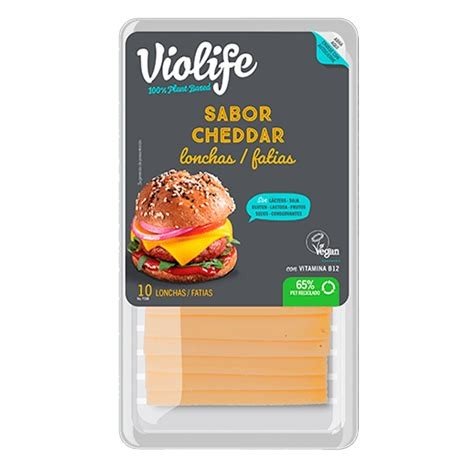 LONCHAS QUESO CHEDDAR 200GR VIOLIFE