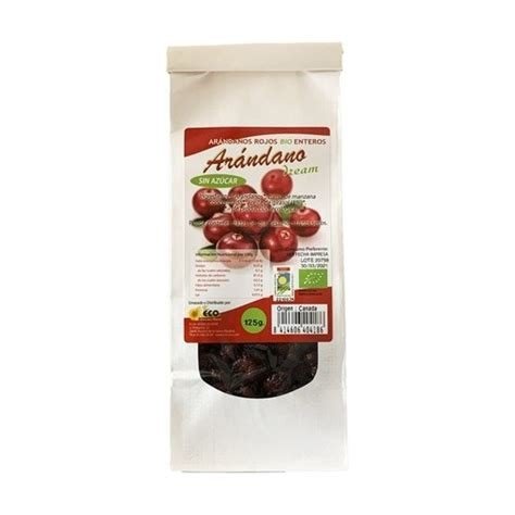 ARANDANOS ROJOS SIN AZUCAR 125GR DREAM FOOD