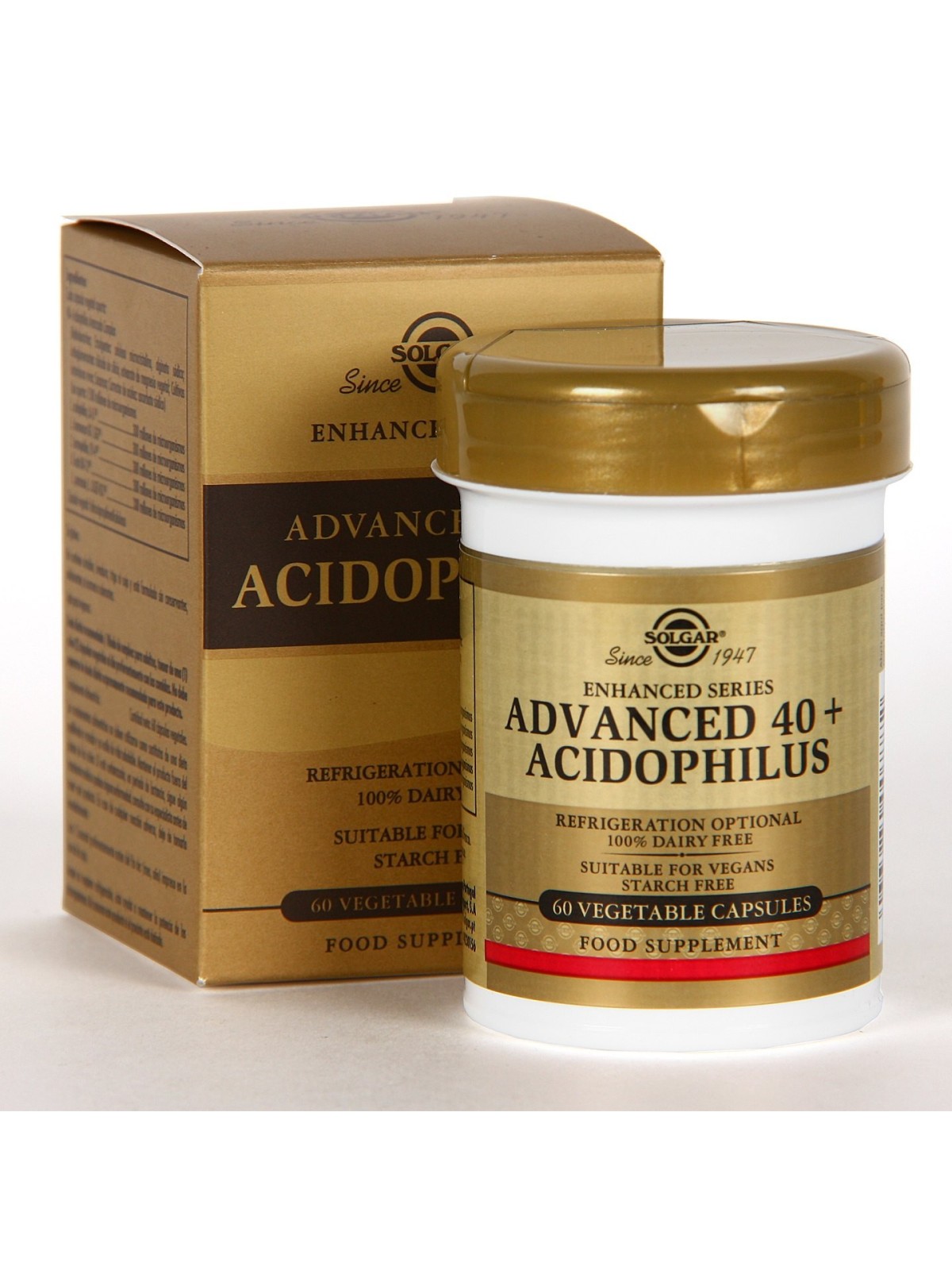 40+ ACIDOPHILUS AVANZADO  60 CAPSULAS SOLGAR