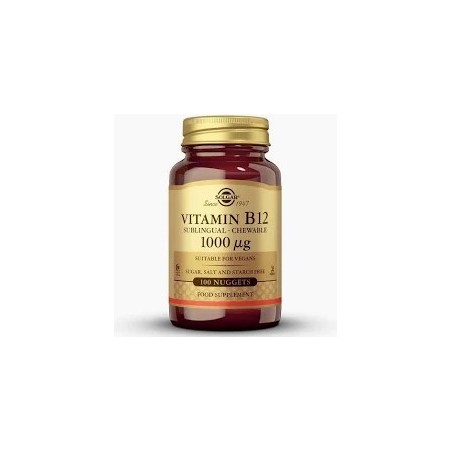 VIT B12 1000MCG SUBLINGUAL 100C MASTICABLES SOLGAR