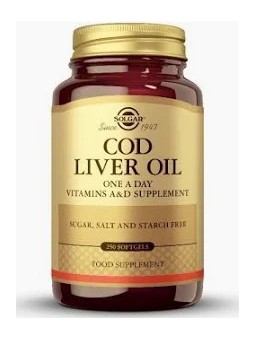 ACEITE HIGADO BACALAO 250 CAPSULAS SOLGAR