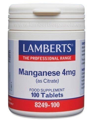 MANGANESO CITRATO 100 COMPRIMIDOS LAMBERTS