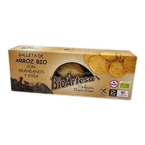 GALLETAS DE ARROZ CON ARANDANOS Y CHIA BIOARTESA
