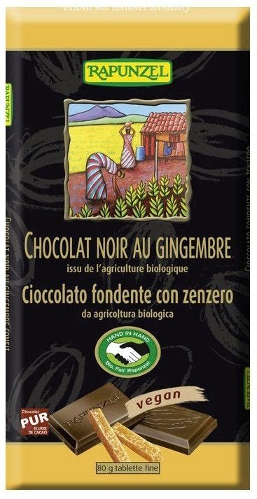 TABLETA CHOCOLATE JENGIBRE RAPUNZEL 80 G