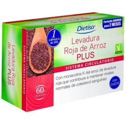 LEVADURA DE ARROZ ROJO 60 CAPSULAS DIETISA