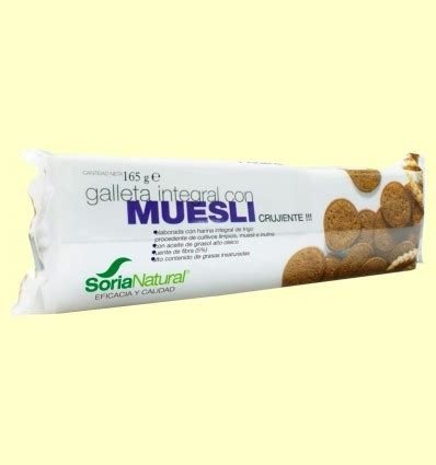GALLETAS INTEGRAL MUESLI 165G SORIA NATURAL