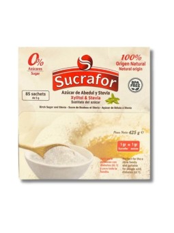 AZUCAR DE ABEDUL Y ESTEVIA 85 SACHETS SUCRAFOR