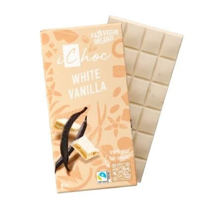 CHOCOLATE BLANCO CON VAINILLA 80 GR BIO ICHOC