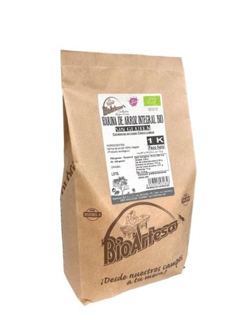 HARINA DE ARROZ INTEGRAL SIN GLUTEN 1 KG BIOARTESA