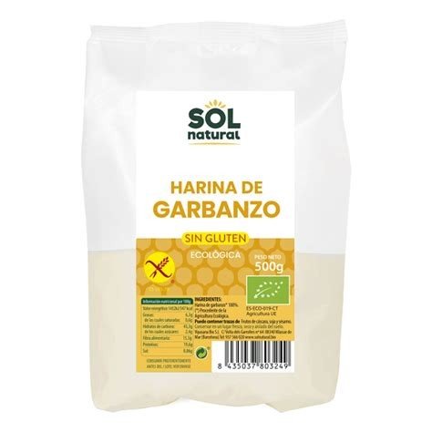 SOL-HARINA GARBANZO S/GLUTEN BIO 500 GRS