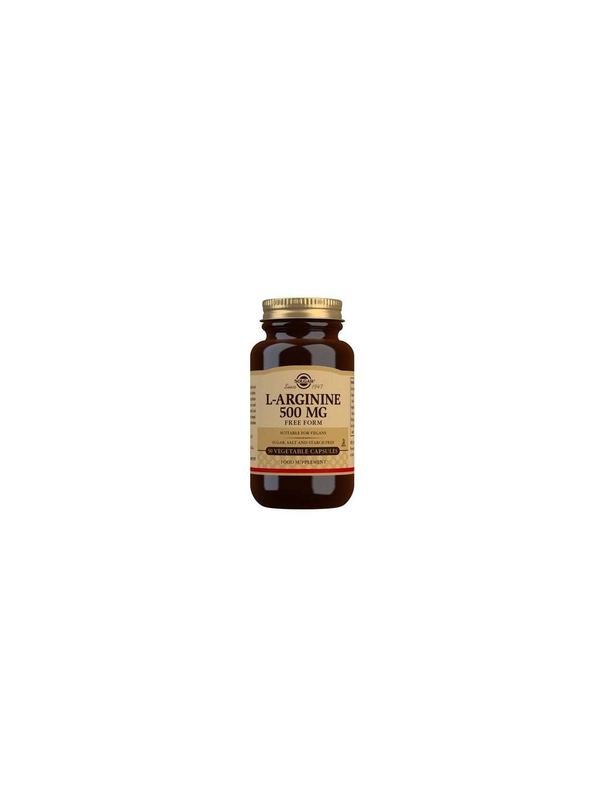 L-ARGININE 500MG 50 CAPSULAS SOLGAR