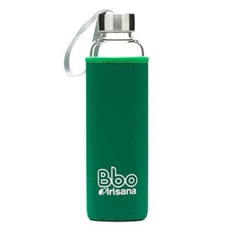 BOTELLA BOROSILICATO NEOPRENO 550 ML. VERDE