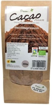 CACAO POLVO BIO 250 GR BAJOGRASAS DREAM FOOD