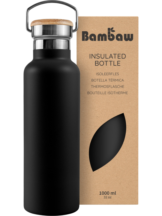 BOTELLA TERMICA JET BLACK 1L BAMBAW