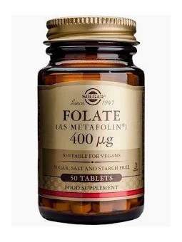FOLATO COMO METAFOLIN 400MG 50 COMPRIMIDOS SOLGAR