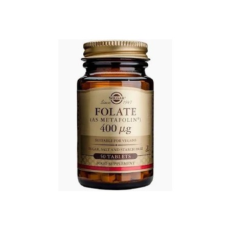 FOLATO COMO METAFOLIN 400MG 50 COMPRIMIDOS SOLGAR