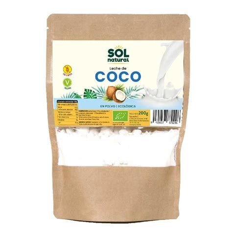 LECHE DE COCO EN POLVO SOL NATURAL 200 G