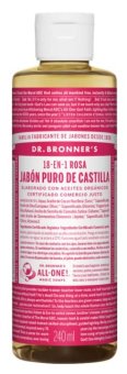JABON CASTILLA LIQUIDO ROSAS 240 ML DR BRONNERS