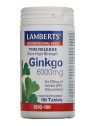 GINKGO BILOBA 6000MG 180 TABLETAS LAMBERTS