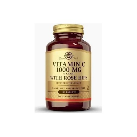 VITAMINA C +ESCARAMUJO SOLGAR 1000MG/100COMP