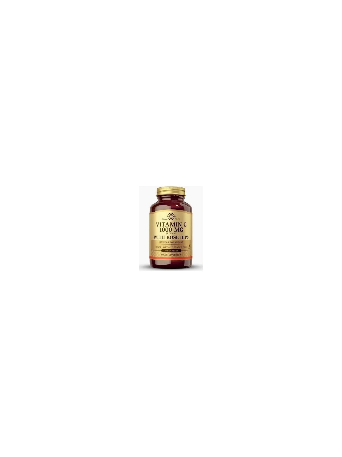 VITAMINA C +ESCARAMUJO SOLGAR 1000MG/100COMP
