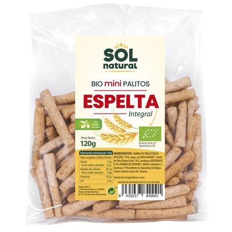 MINI PALITOS ESPELTA INTEGRAL SOL NATURAL