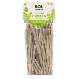 TALLARINES ESPELTA INTEGRAL CON ALBAHACA BIO 250GR SOL NATURAL