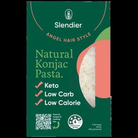 ANGEL HAIR PASTA DE KONJAC O SHIRATAKI ESTILO CABELLIN 400GR SLENDIER