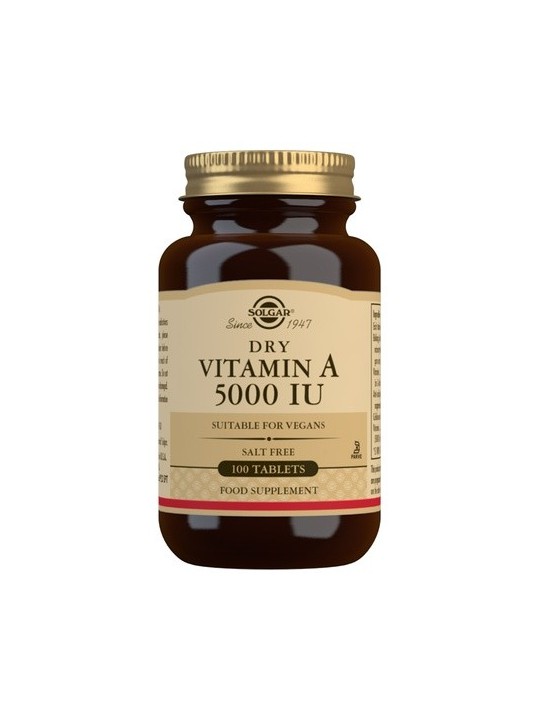 VITAMINA A SECA 5000 UI 100 COMP SOLGAR