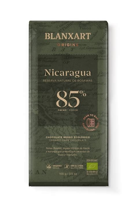 TABLETA DE CHOCOLATE 85 % NICARAGUA BLANXART