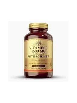 VITAMIN C 1500 MG ROSEHIPS SOLGAR 180 TABLETAS