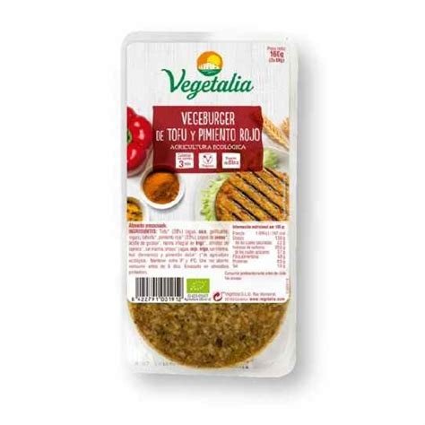 VEGEBURGUER TOFU+PIMIENTOS 160 GR VEGETALIA