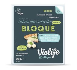 BLOQUE VEGANO SABOR MOZZARELLA ESPECIAL PIZZA VIOLIFE 200GR