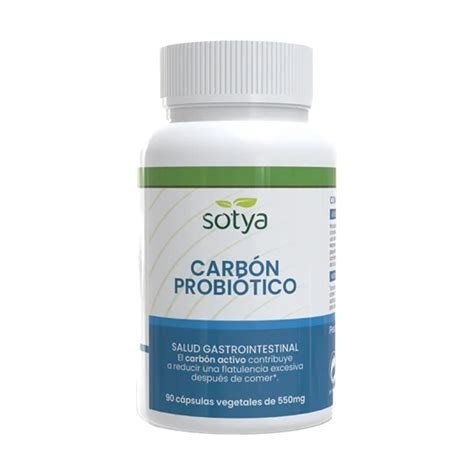 CARBON VEGETAL PROBIOTICO 90 CAPSULAS 550MG SOTYA