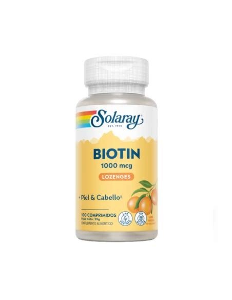 BIOTIN 1000 MG 100 CAPSULAS SOLARAY