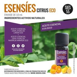 ACEITE ESENCIAL ESENSIES CITRUS LIMON Y NARANJA AMARGA 10 ML SIES 55