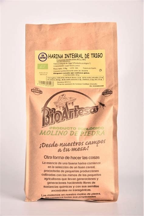 HARINA DE TRIGO INTEGRAL 1KG. BIOARTESA
