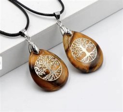 COLGANTE OJO DE TIGRE ARBOL DE LA VIDA
