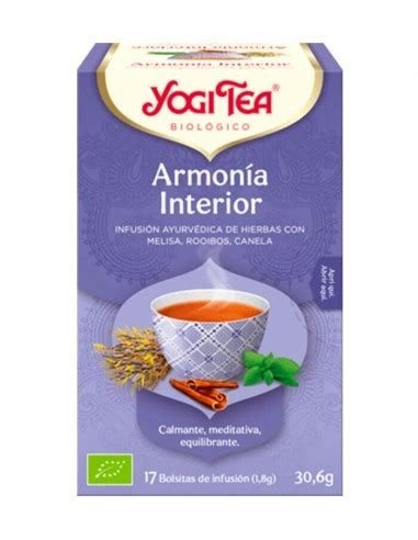 YOGI TEA ARMONIA INTERIOR CON MELISA ROOIBOS Y CANELA