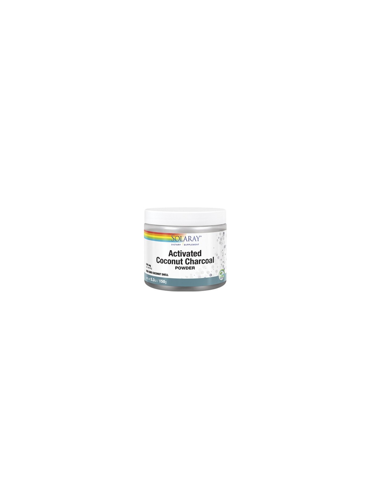ACTIVATED COCONUT CHARCOAL 150 GR SOLARAY