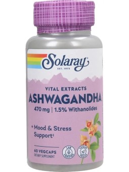 ASHWAGANDHA AYURVEDIC  60 CAPSULAS SOLARAY