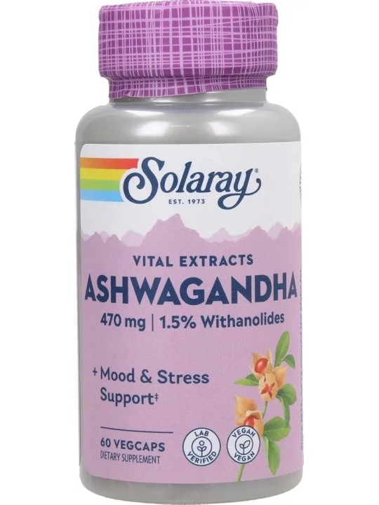 ASHWAGANDHA AYURVEDIC  60 CAPSULAS SOLARAY
