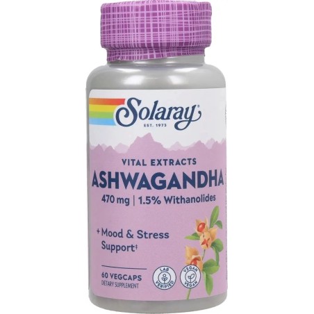 ASHWAGANDHA AYURVEDIC  60 CAPSULAS SOLARAY