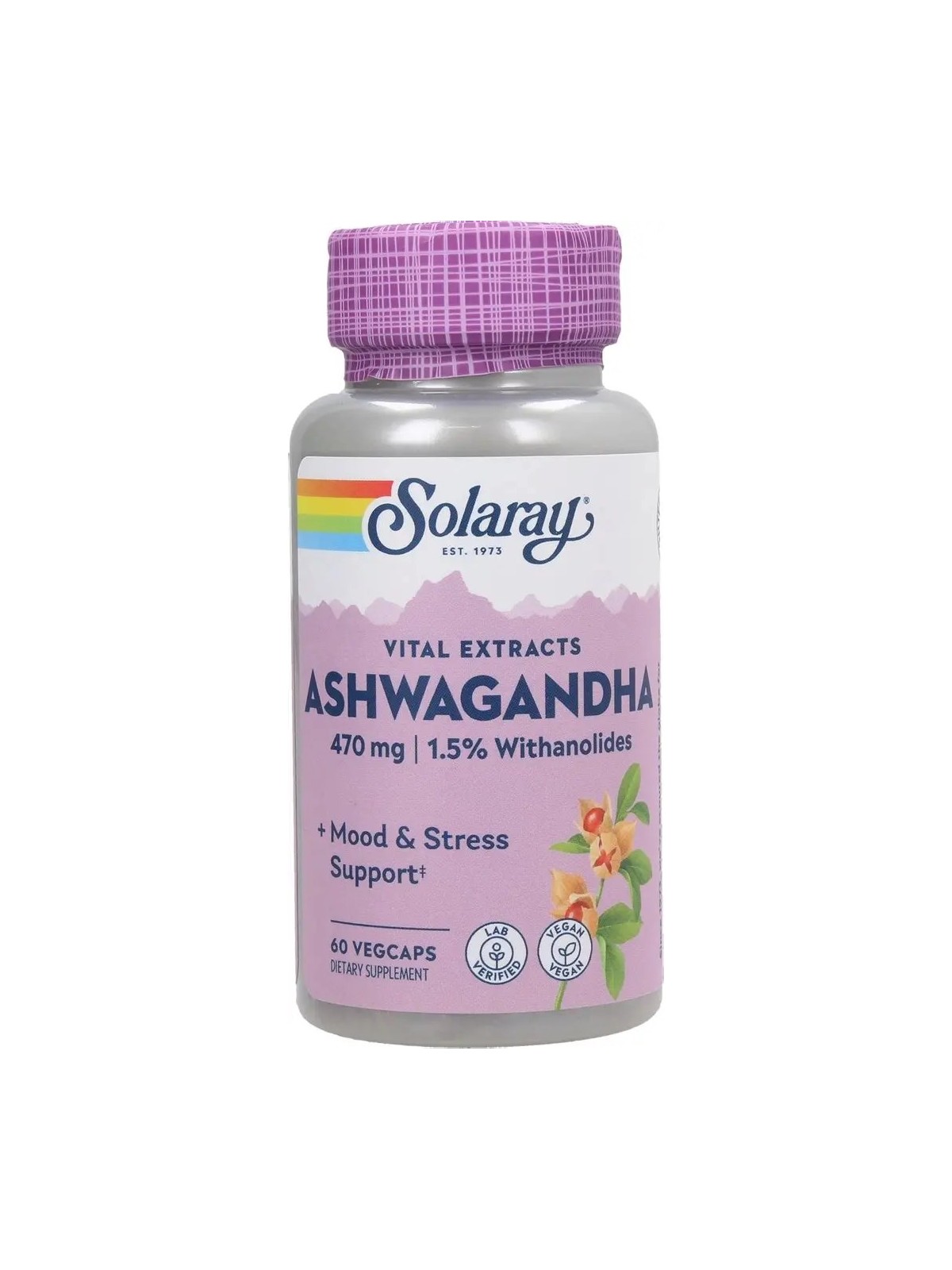 ASHWAGANDHA AYURVEDIC  60 CAPSULAS SOLARAY