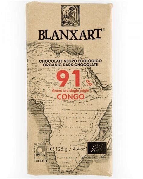 CHOCOLATE NEGRO BLANXART 91% CONGO