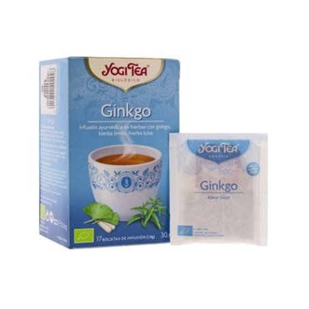 YOGI TEA GINKGO, CON HIERBA GINKGO, HIERBA LIMON, HIERBA LUISA