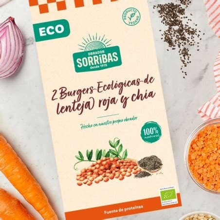 HAMBURGUESA LENTEJAS ROJAS Y CHIA