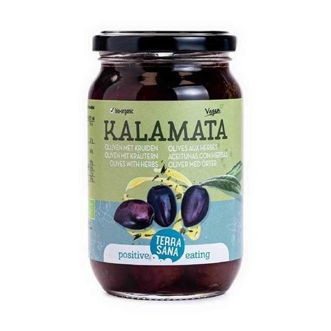 ACEITUNAS KALAMATAS CON HUESO MARINADAS TERRA SANA