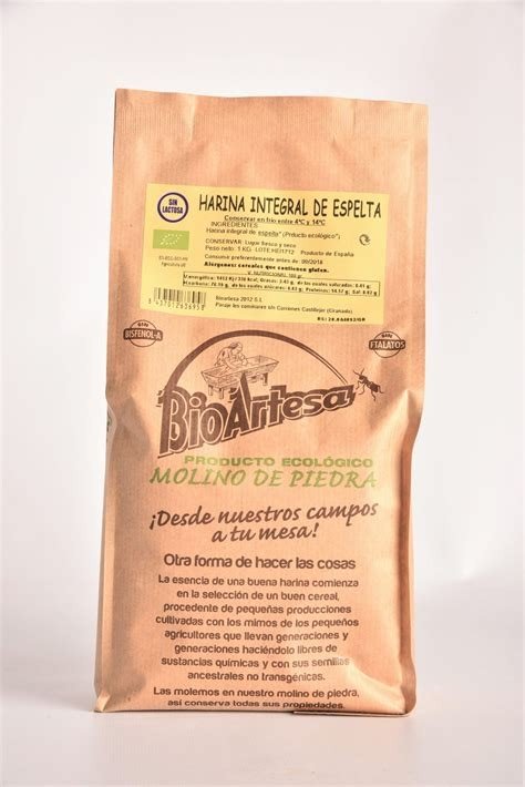 HARINA DE ESPELTA INTEGRAL 1KG. BIOARTESA